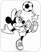 Minnie Coloring Mouse Pages Sports Soccer Playing Disneyclips Disney Printable Funstuff sketch template