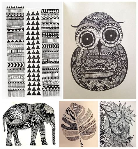 zentangle patterns tico tina