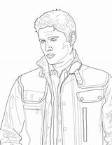 Supernatural Castiel Colorear sketch template