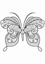 Coloring Butterfly Pages Butterflies Beautiful Adults Patterns Adult Book Insects Color Printable Kids Insect Print Big Incredible Coloriage Mandala Colouring sketch template