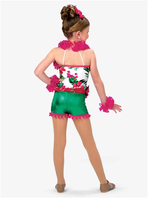 caribbean jam character dance costume halter leotard a wish come true aw15754c