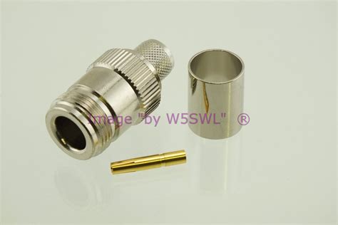 Coax Connector N Female Crimp For Rg 9 Rg 214 Series Cable