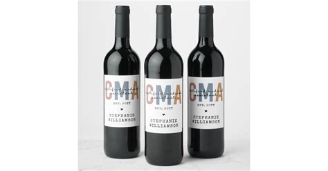 Custom Cma Certified Medical Assistant Wine Label Zazzle
