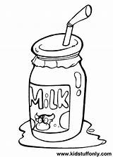 Milk Coloring Pages Bottle Drawing Cookies Glass Color Getcolorings Printable Getdrawings Colorings Popular sketch template