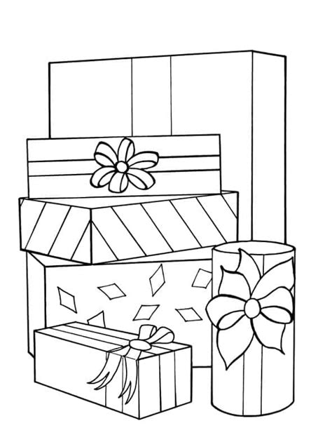 christmas gifts coloring page  print  color