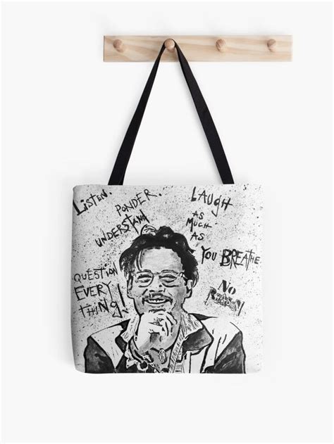 johnny depp   fear true stamps tote bag  charactercanvas