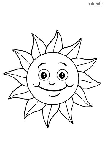 sun coloring pages  printable sun coloring sheets