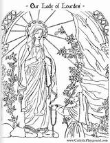Lourdes Vierge Immaculate Bernadette Virgen Colorear Conception Kleurplaten Coloriages Jungfrau Ausmalen Assomption Rosary Volwassenen Maagd Lieve Arte Assumption Designkids Liebe sketch template