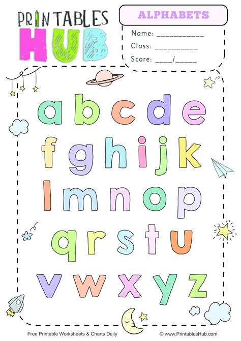 alphabet upper  lowercase printable