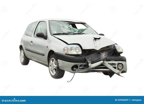 wrecked car accident stock image image  collision