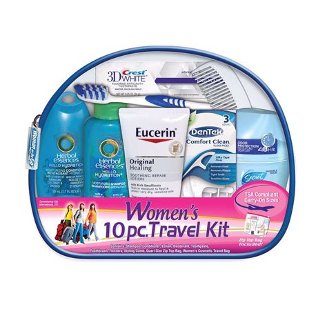 womens deluxe brand travel hygiene kit  piece  units dealsonetcom