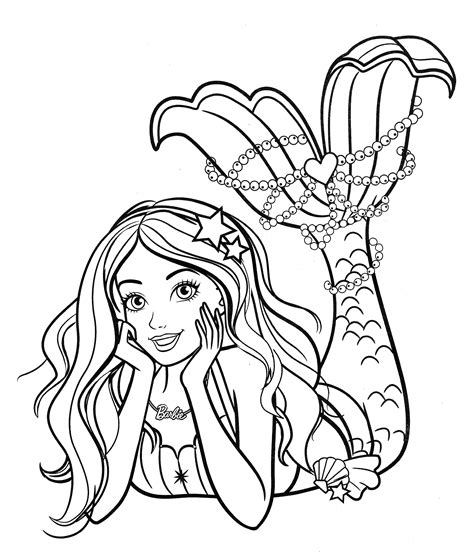 printable barbie coloring page