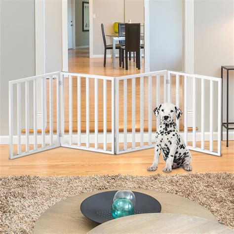 petmaker wooden freestanding pet gate  panel white  walmart