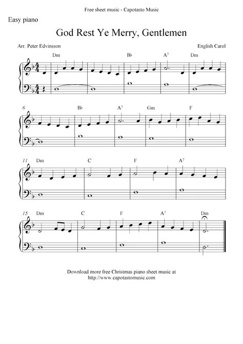melodious christmas piano sheet  kitty baby love