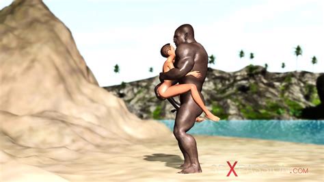 Hot Sex On The Beach Big Black Man Bangs A Horny Ebony On The Savage