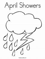 Coloring April Showers Rain Built California Usa sketch template