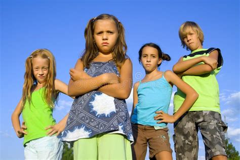 gang   kids stock image image  kids young expression