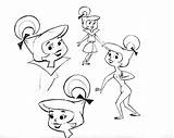 Jetsons Model Barbera Hanna Sheets Judy Cartoon Sheet 1962 Elroy His Coloring Pages Jane Daughter George Wife Boy Drawing Choose sketch template