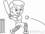 Cricket Outline Sports Clipart Colouring Pages Print Search Again Bar Case Looking Don Use Find Top sketch template