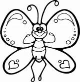 Cartoon Butterfly Coloring Pages sketch template