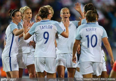 world cup qualifier england women combine  score lovely team goal    drubbing  russia