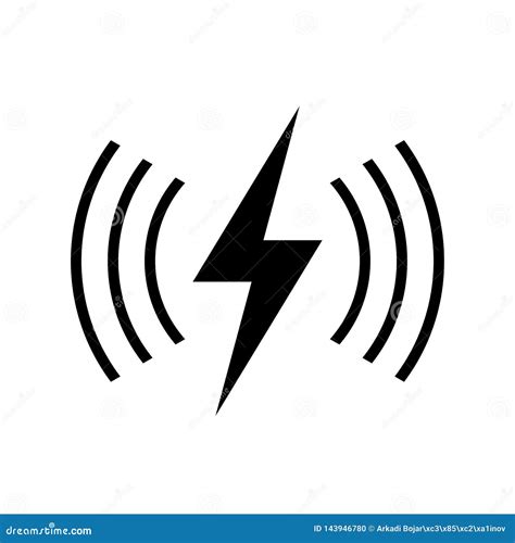 wireless charging icon stock vector illustration  bolt
