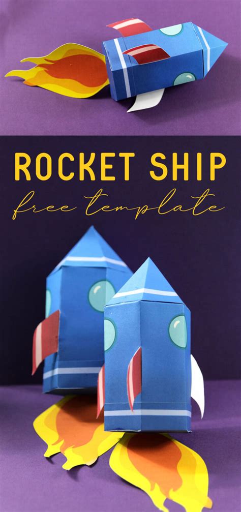 paper rocket template  favor boxes  paper toys