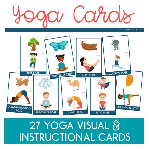 class yoga cards  kids  printable star shape worksheet