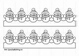 Christmas Chain Snowman Printable Template Chainmail Sketch Print Coloring Pages sketch template