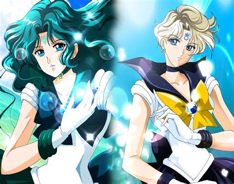 Sailor Neptune And Sailor Uranus Crystal Version By