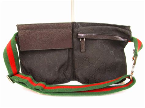 Gucci Gg Canvas Black Fannyandwaist Packs Belt Bag Purse