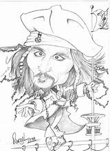 Depp Johnny sketch template