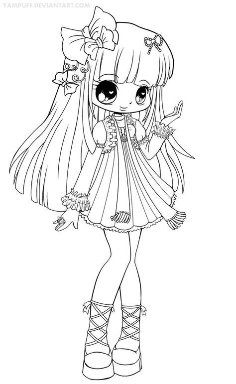 kawaii cute coloring pages  girls mike dunne