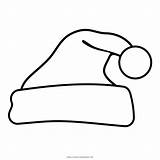 Santa Hat Coloring Christmas Color Pages Icon sketch template