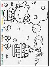 Coloring Pages Kitty Hello Number Color Hellokitty Characters Numbers Age Visit sketch template