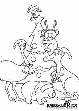 Colouring Christmas Australian Animals Sheets Themed Kids Aussie Coloring Printables Brisbane Australia Au Brisbanekids Drawing Xmas Cards Card Activities Decorations sketch template