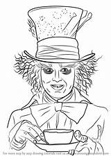 Mad Hatter Drawing Draw Step Cartoon Drawings Drawingtutorials101 Previous Next Getdrawings Dc Comics Paintingvalley Characters sketch template