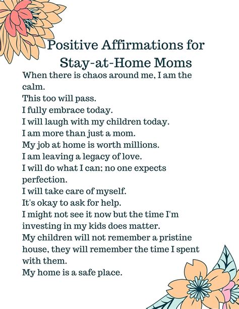 100 positive affirmations for stay at home moms mom life quotes mom