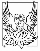 Phoenix Coloring Pages Greek Mythology Sheet Baby Adults Fawkes Print Potter Harry Popular Tattoo Template Rising sketch template