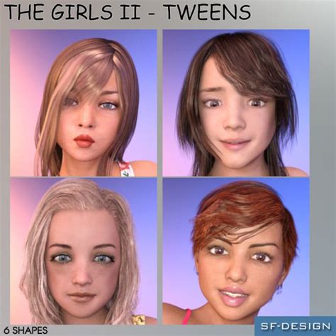 The Girls Ii Tweens Shapes For Genesis 3 Female