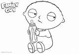 Coloring Pages Guy Family Baby Stewie Milk Drink Angry Griffin Sketchite Printable Kids sketch template