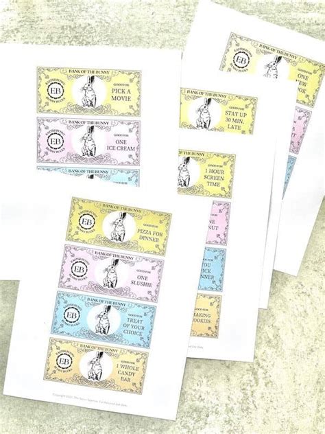 easter bunny money  easy egg fillers printable coupons