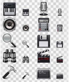 highly detailed  technology related icons designbeep