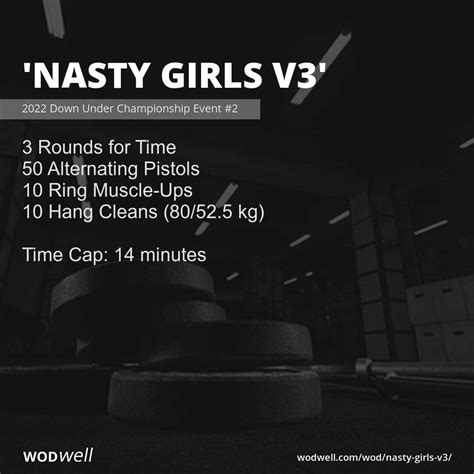 Nasty Girls V3 Workout 2022 Down Under Championship Event 2 Wodwell