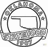 Oklahoma Coloring Pages City Thunder State Kids Symbols Printable Buffalo Color University Drawing Getdrawings Getcolorings Colorings Categories sketch template