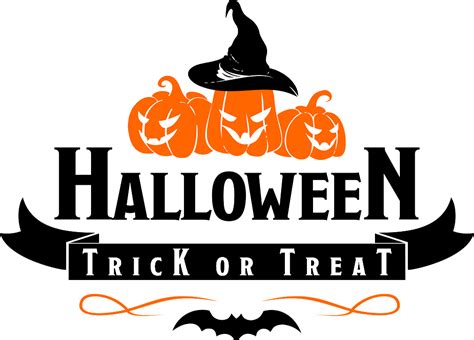 halloween trick  treat logo transparent png stickpng
