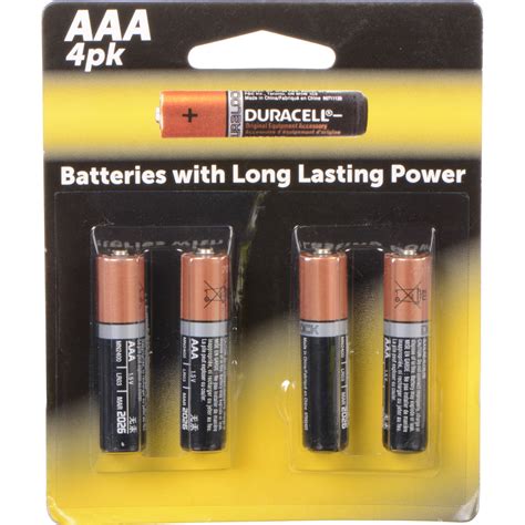 Duracell Aaa 1 5v Alkaline Coppertop Batteries 4 Pack