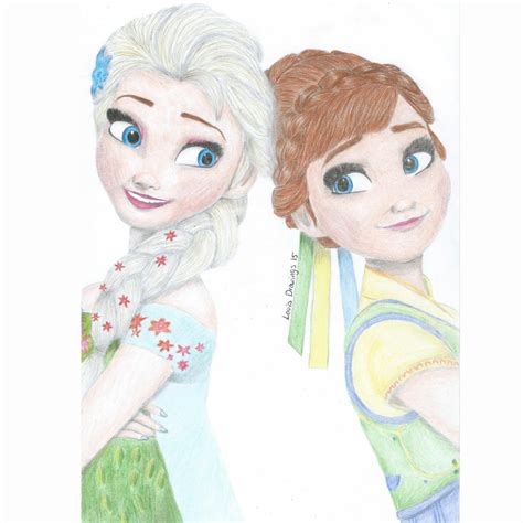 Frozen Drawing Elsa And Anna At Getdrawings Free Download
