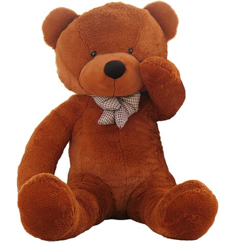 wowmax  foot dark brown giant huge teddy bear cuddly stuffed plush