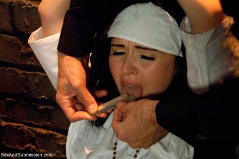 shameful nun tied up punished and fucked in every hole by pries pichunter
